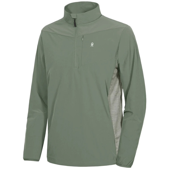 Little Donkey Andy Mens Golf Shirt XL Green UV Protection Long‎ Sleeve Pullover - Picture 1 of 13